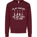 Play Guitar Say Voices in My Head Guitarist Kids Sweatshirt Jumper Maroon