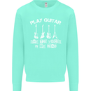 Play Guitar Say Voices in My Head Guitarist Kids Sweatshirt Jumper Peppermint
