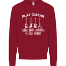 Play Guitar Say Voices in My Head Guitarist Kids Sweatshirt Jumper Red