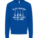 Play Guitar Say Voices in My Head Guitarist Kids Sweatshirt Jumper Royal Blue