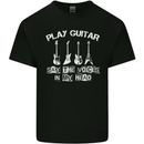 Play Guitar Say Voices in My Head Guitarist Kids T-Shirt Childrens Black