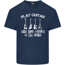 Play Guitar Say Voices in My Head Guitarist Kids T-Shirt Childrens Navy Blue