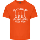 Play Guitar Say Voices in My Head Guitarist Kids T-Shirt Childrens Orange