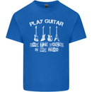 Play Guitar Say Voices in My Head Guitarist Kids T-Shirt Childrens Royal Blue