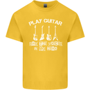 Play Guitar Say Voices in My Head Guitarist Kids T-Shirt Childrens Yellow