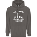 Play Guitar Say Voices in My Head Guitarist Mens 80% Cotton Hoodie Charcoal