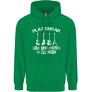 Play Guitar Say Voices in My Head Guitarist Mens 80% Cotton Hoodie Irish Green