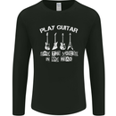Play Guitar Say Voices in My Head Guitarist Mens Long Sleeve T-Shirt Black
