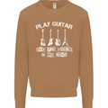Play Guitar Say Voices in My Head Guitarist Mens Sweatshirt Jumper Caramel Latte