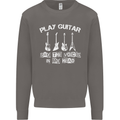 Play Guitar Say Voices in My Head Guitarist Mens Sweatshirt Jumper Charcoal