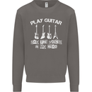 Play Guitar Say Voices in My Head Guitarist Mens Sweatshirt Jumper Charcoal