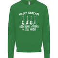Play Guitar Say Voices in My Head Guitarist Mens Sweatshirt Jumper Irish Green