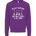 Play Guitar Say Voices in My Head Guitarist Mens Sweatshirt Jumper Purple
