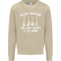 Play Guitar Say Voices in My Head Guitarist Mens Sweatshirt Jumper Sand