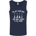Play Guitar Say Voices in My Head Guitarist Mens Vest Tank Top Navy Blue