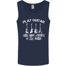 Play Guitar Say Voices in My Head Guitarist Mens Vest Tank Top Navy Blue