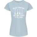 Play Guitar Say Voices in My Head Guitarist Womens Petite Cut T-Shirt Light Blue
