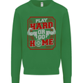 Play Hard or Go Home Gym Training Top Kids Sweatshirt Jumper Irish Green