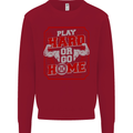 Play Hard or Go Home Gym Training Top Kids Sweatshirt Jumper Red