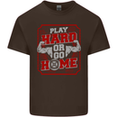 Play Hard or Go Home Gym Training Top Kids T-Shirt Childrens Chocolate