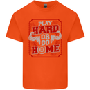 Play Hard or Go Home Gym Training Top Kids T-Shirt Childrens Orange
