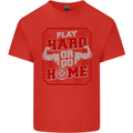 Play Hard or Go Home Gym Training Top Kids T-Shirt Childrens Red