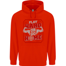Play Hard or Go Home Gym Training Top Mens 80% Cotton Hoodie Bright Red