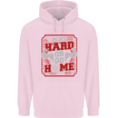 Play Hard or Go Home Gym Training Top Mens 80% Cotton Hoodie Light Pink