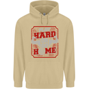 Play Hard or Go Home Gym Training Top Mens 80% Cotton Hoodie Sand