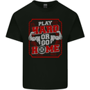Play Hard or Go Home Gym Training Top Mens Cotton T-Shirt Tee Top Black