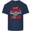 Play Hard or Go Home Gym Training Top Mens Cotton T-Shirt Tee Top Navy Blue