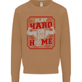 Play Hard or Go Home Gym Training Top Mens Sweatshirt Jumper Caramel Latte
