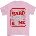 Play Hard or Go Home Gym Training Top Mens T-Shirt Cotton Gildan Light Pink