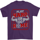 Play Hard or Go Home Gym Training Top Mens T-Shirt Cotton Gildan Purple