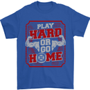 Play Hard or Go Home Gym Training Top Mens T-Shirt Cotton Gildan Royal Blue