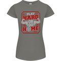 Play Hard or Go Home Gym Training Top Womens Petite Cut T-Shirt Charcoal