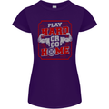 Play Hard or Go Home Gym Training Top Womens Petite Cut T-Shirt Purple