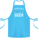 Please Fill Me Up With Beer Funny Alcohol Cotton Apron 100% Organic Turquoise
