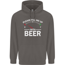 Please Fill Me Up With Beer Funny Alcohol Mens 80% Cotton Hoodie Charcoal