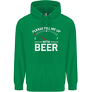 Please Fill Me Up With Beer Funny Alcohol Mens 80% Cotton Hoodie Irish Green