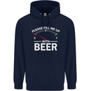 Please Fill Me Up With Beer Funny Alcohol Mens 80% Cotton Hoodie Navy Blue
