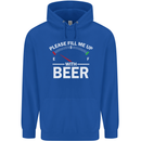 Please Fill Me Up With Beer Funny Alcohol Mens 80% Cotton Hoodie Royal Blue
