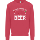 Please Fill Me Up With Beer Funny Alcohol Mens Sweatshirt Jumper Heliconia
