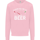 Please Fill Me Up With Beer Funny Alcohol Mens Sweatshirt Jumper Light Pink