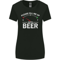 Please Fill Me Up With Beer Funny Alcohol Womens Wider Cut T-Shirt Black