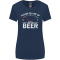 Please Fill Me Up With Beer Funny Alcohol Womens Wider Cut T-Shirt Navy Blue