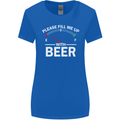 Please Fill Me Up With Beer Funny Alcohol Womens Wider Cut T-Shirt Royal Blue
