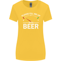 Please Fill Me Up With Beer Funny Alcohol Womens Wider Cut T-Shirt Yellow
