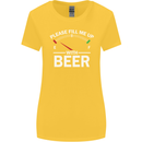 Please Fill Me Up With Beer Funny Alcohol Womens Wider Cut T-Shirt Yellow
