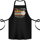 Pluto Never Forget Space Astronomy Planet Cotton Apron 100% Organic Black